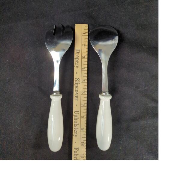 Rae Dunn Salad Serving Spoon & Fork SERVE TOSS - Picture 5 of 5